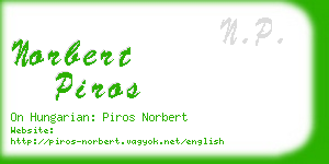 norbert piros business card